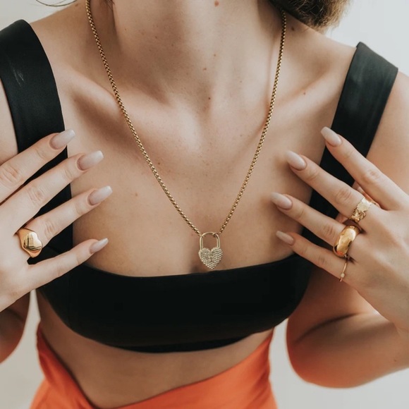 BAUBLEBAR • Sugarfix Gold Heart Love Lock Necklace Valentine’s Day - Picture 2 of 3